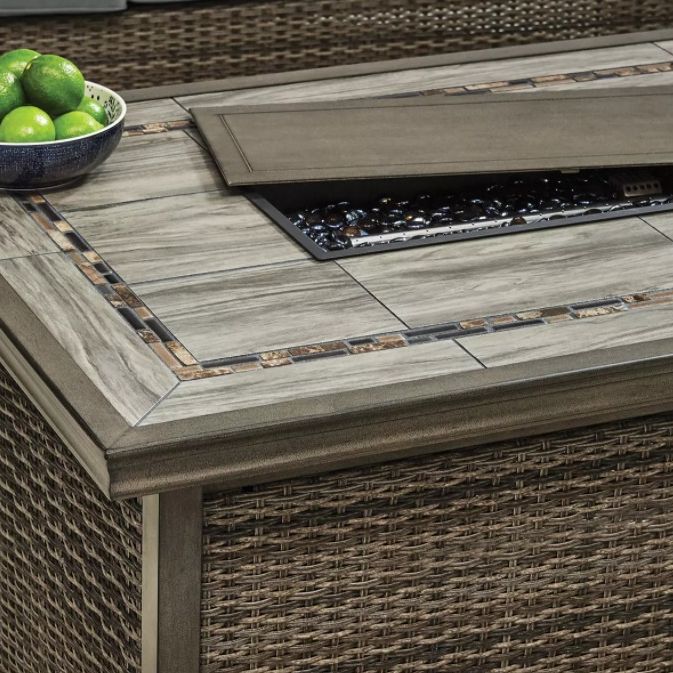 Member's Mark Agio "Newcastle" 6-Piece Patio Deep Seating Set with Fire Pit