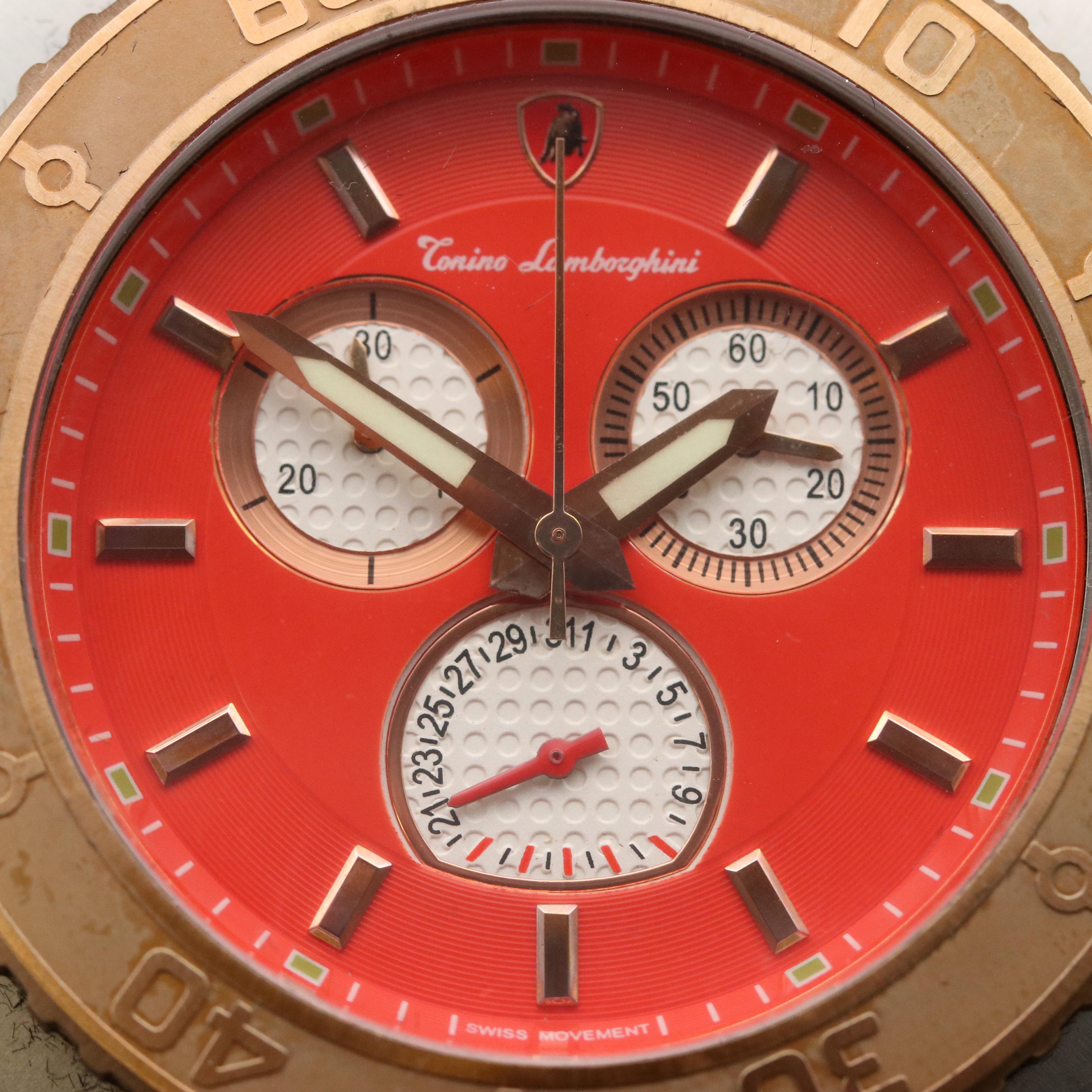 Tonino Lamborghini Stainless Steel Two-Tone Chronograph Watch