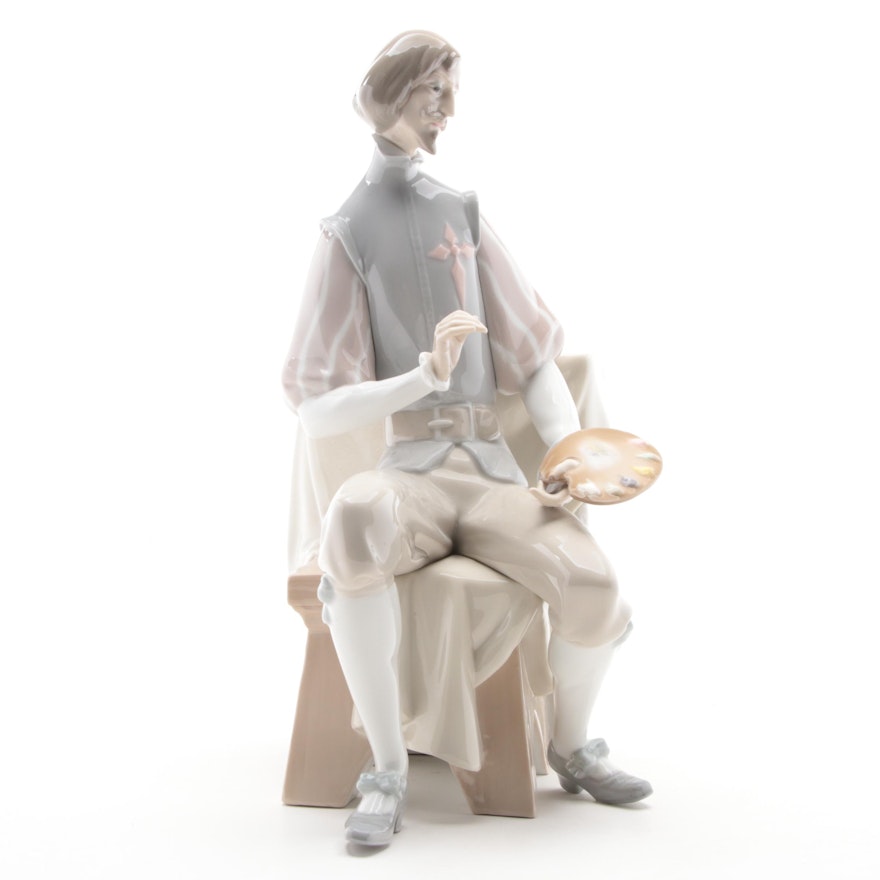 Lladró "Diego Velázquez" Porcelain Bookend, Mid-20th Century