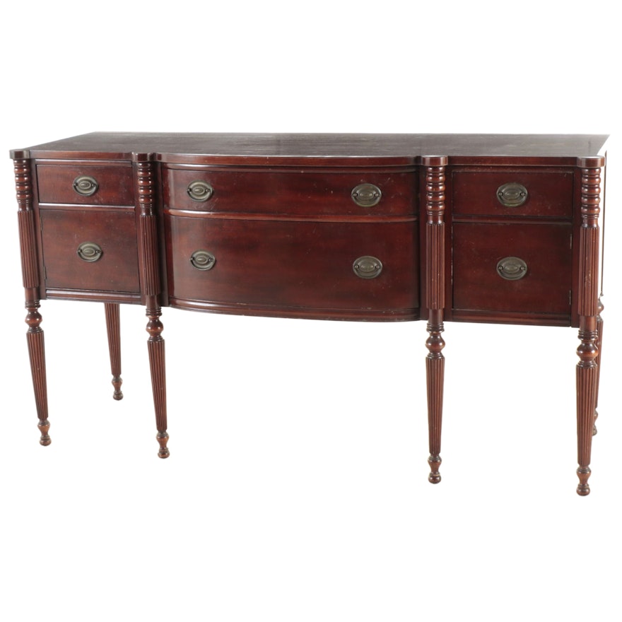 Lehds Federal Style Mahogany Sideboard, Mid to Late 20th Century