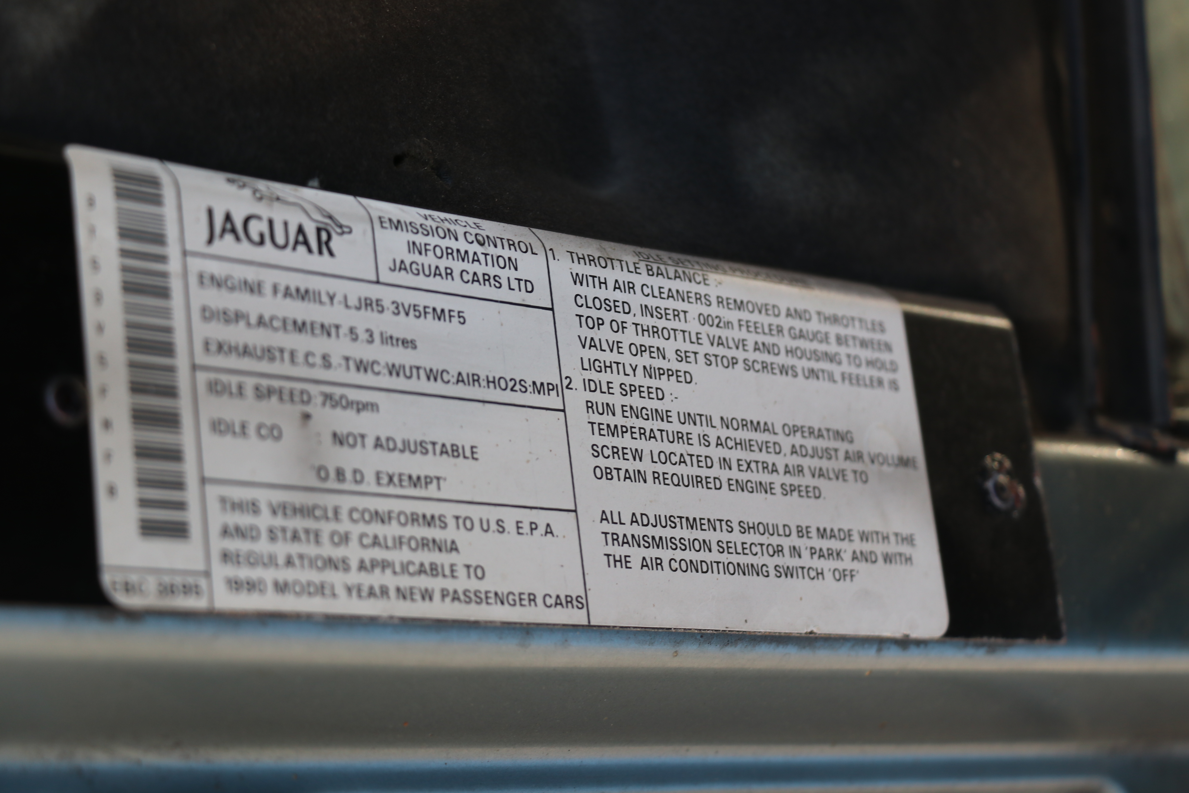 1990 Jaguar XJS Diamond Blue Convertible