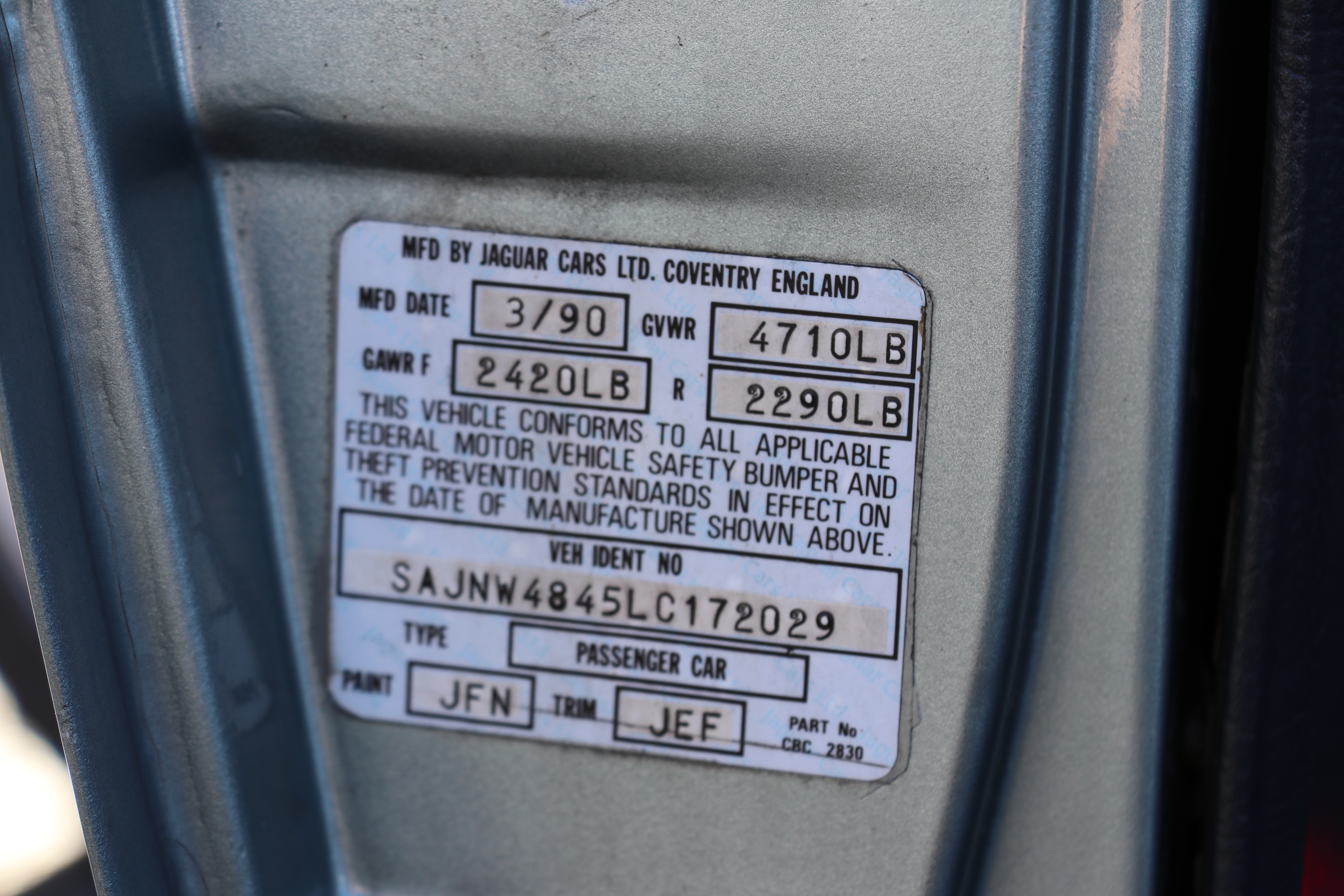 1990 Jaguar XJS Diamond Blue Convertible