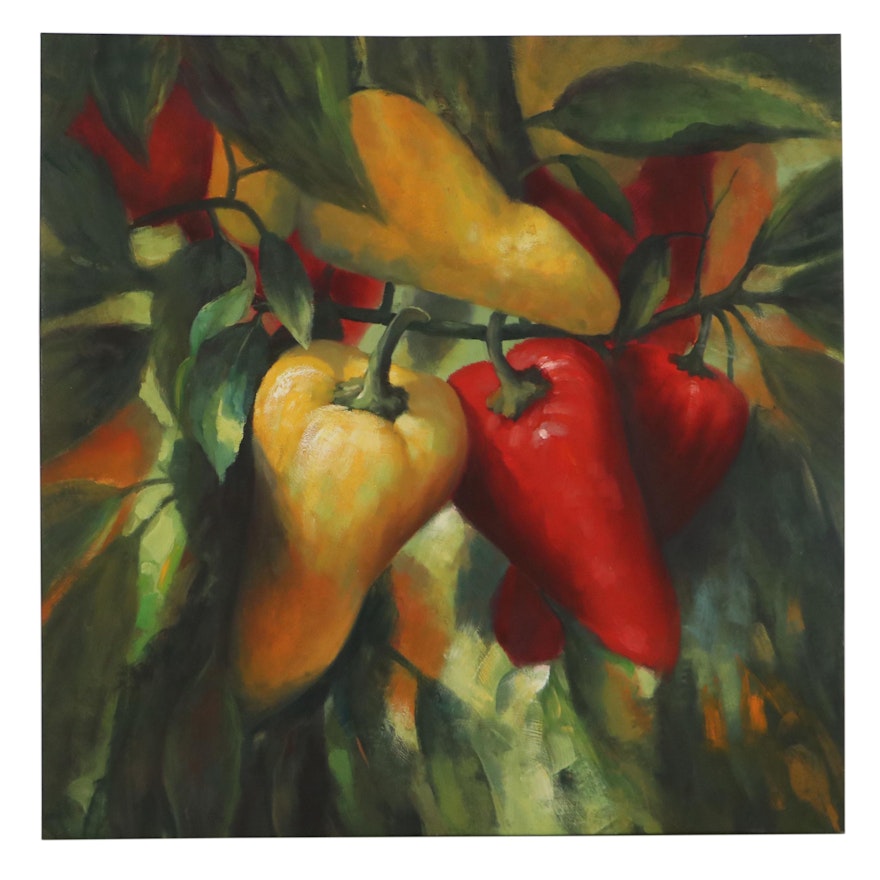Oil Painting of Peppers