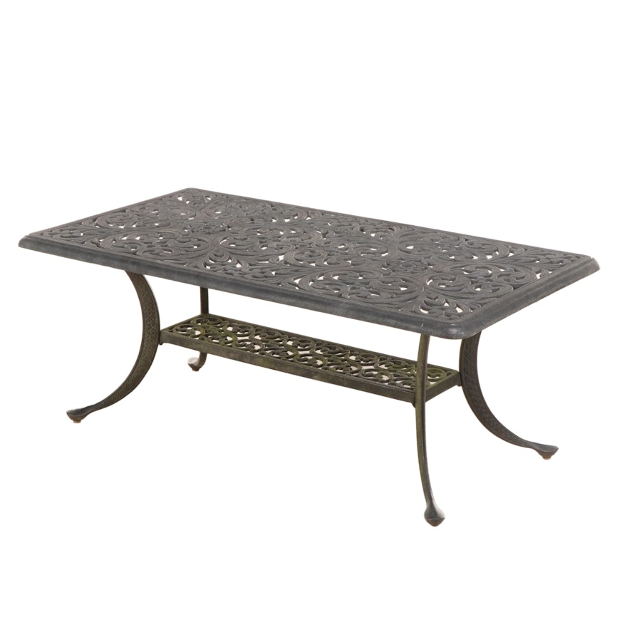 Cast Aluminum Patio Coffee Table