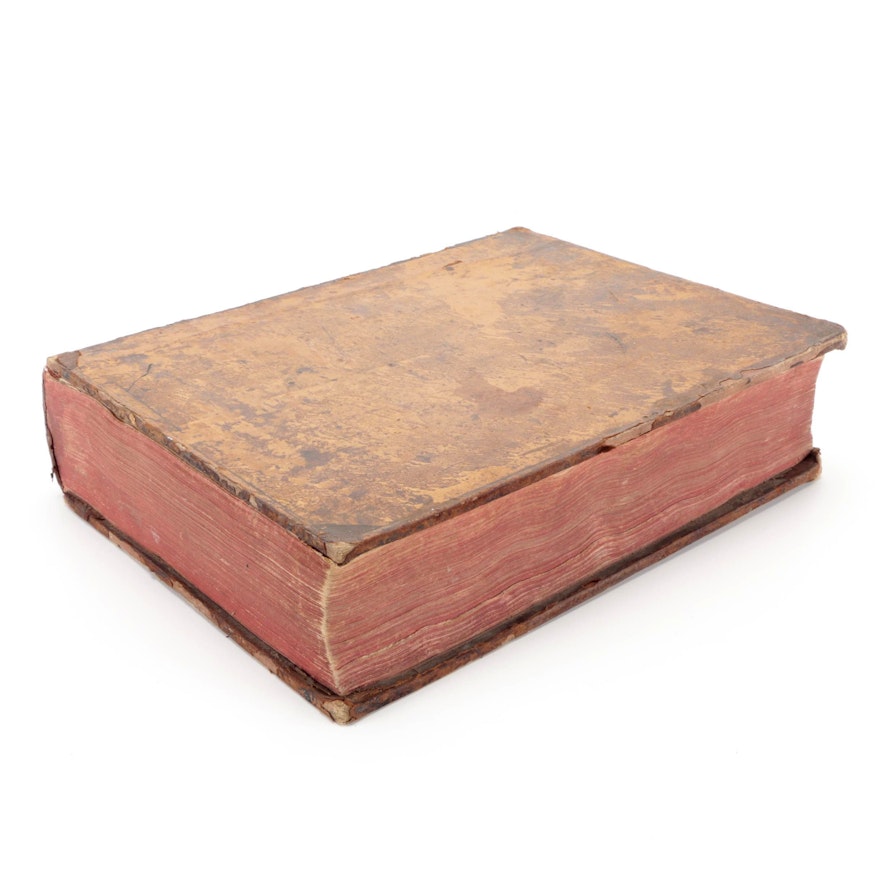 Antique Leather Bound Book Safe