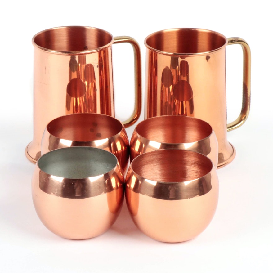 Coppercraft Guild Copper Tankards and Roly Poly Tumblers