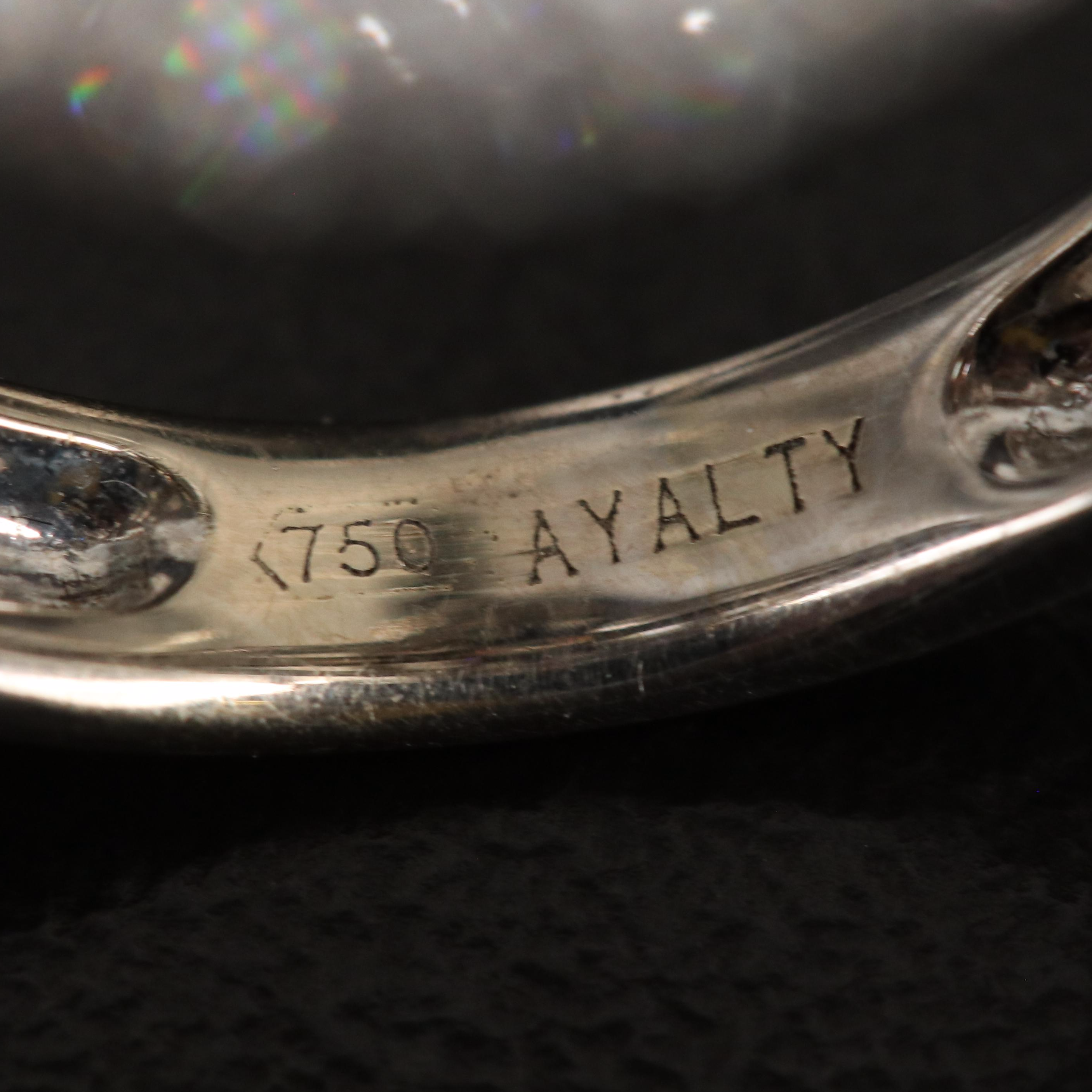 18K Diamond Ring with 4.15 CT Center Diamond and Digital GIA Report