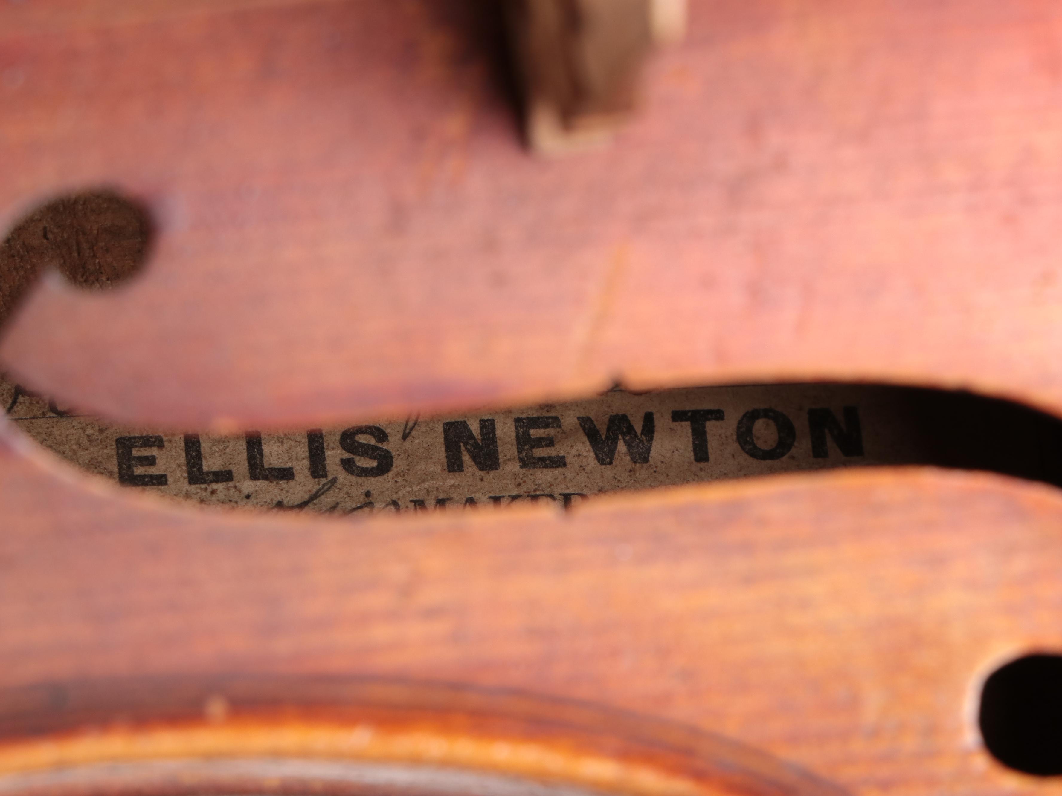 4/4 Ellis Newton American Violin with Case, 1924, and Richard Geipel Bow