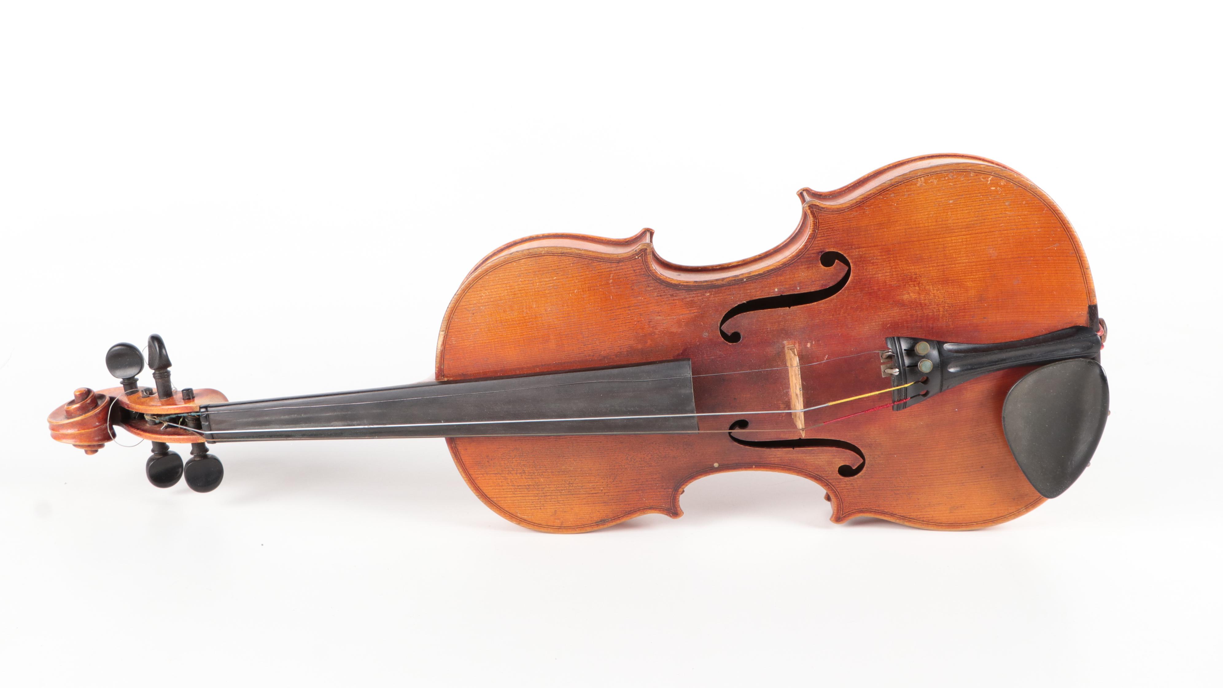4/4 Ellis Newton American Violin with Case, 1924, and Richard Geipel Bow