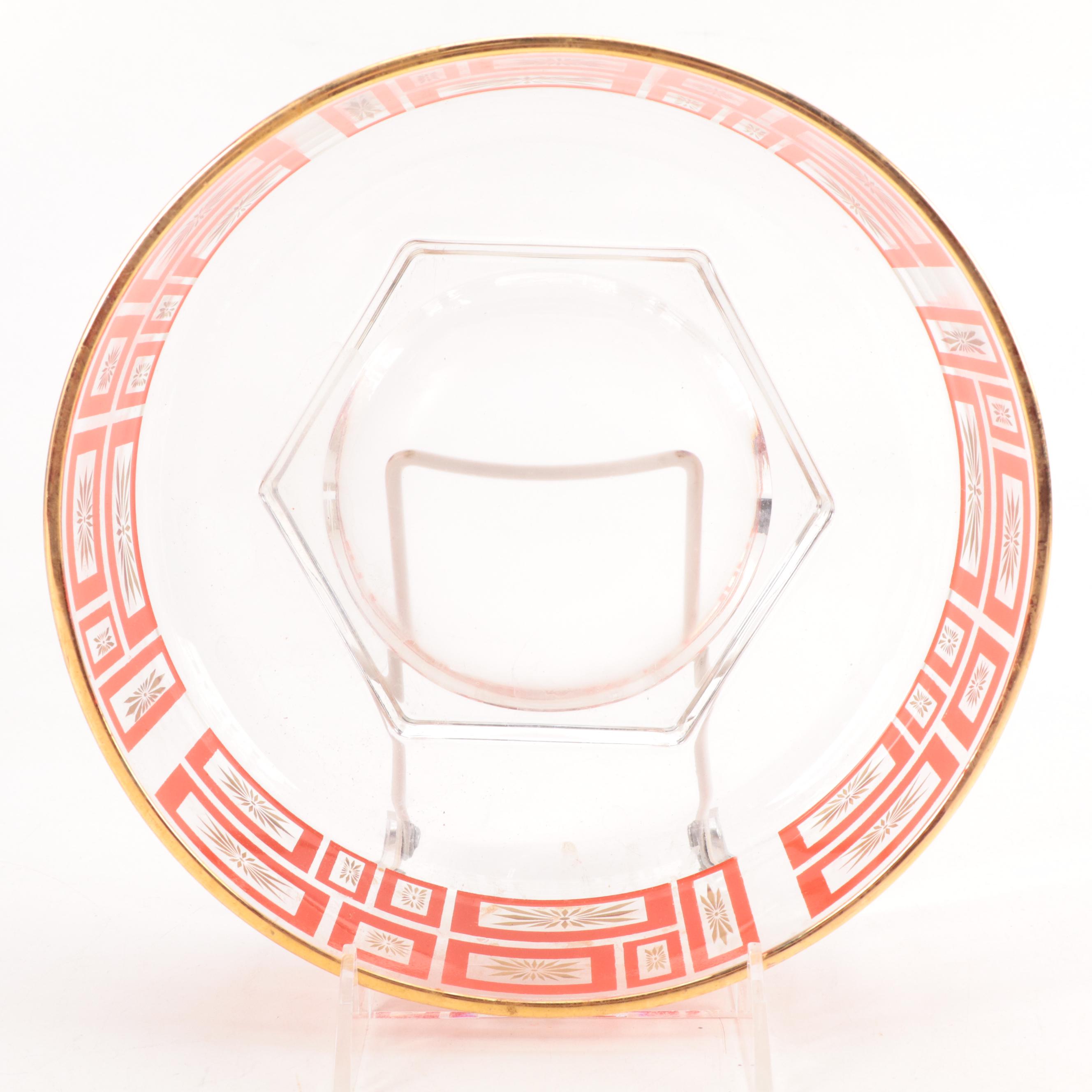 Jeannette Glass for Glasbake Atomic Starburst Ice Bucket, Ashtrays and Bakeware