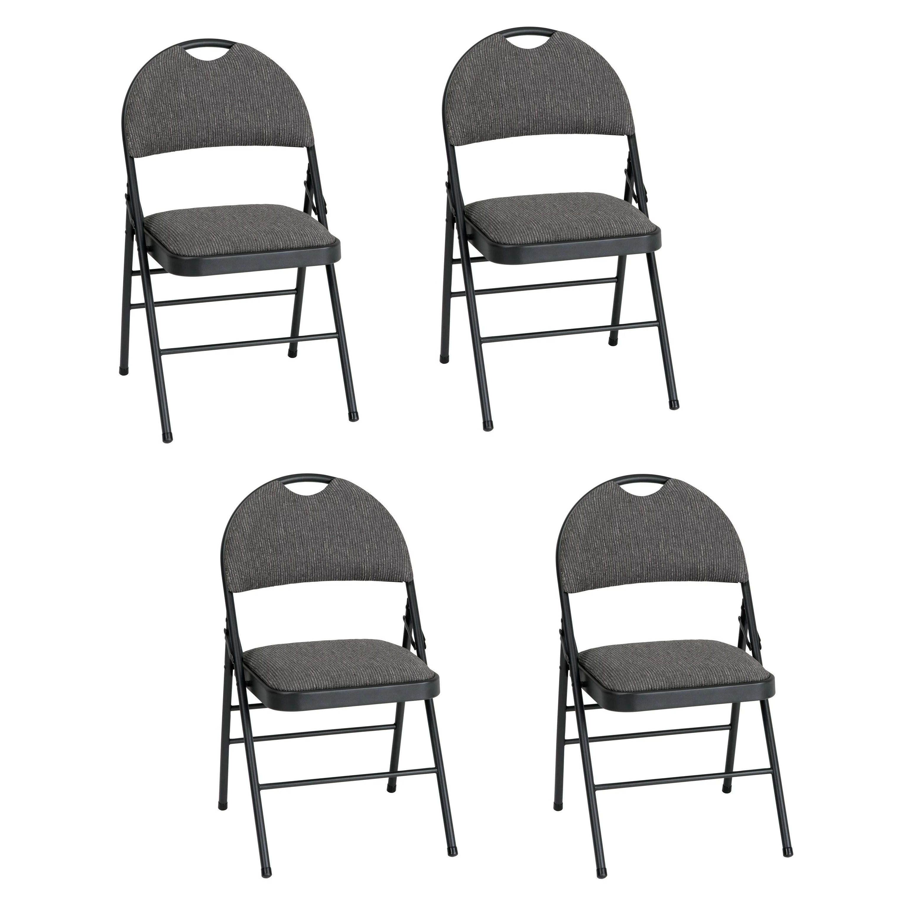 Set of Four Member's Mark Superior Comfort Commercial Fabric Folding Chairs