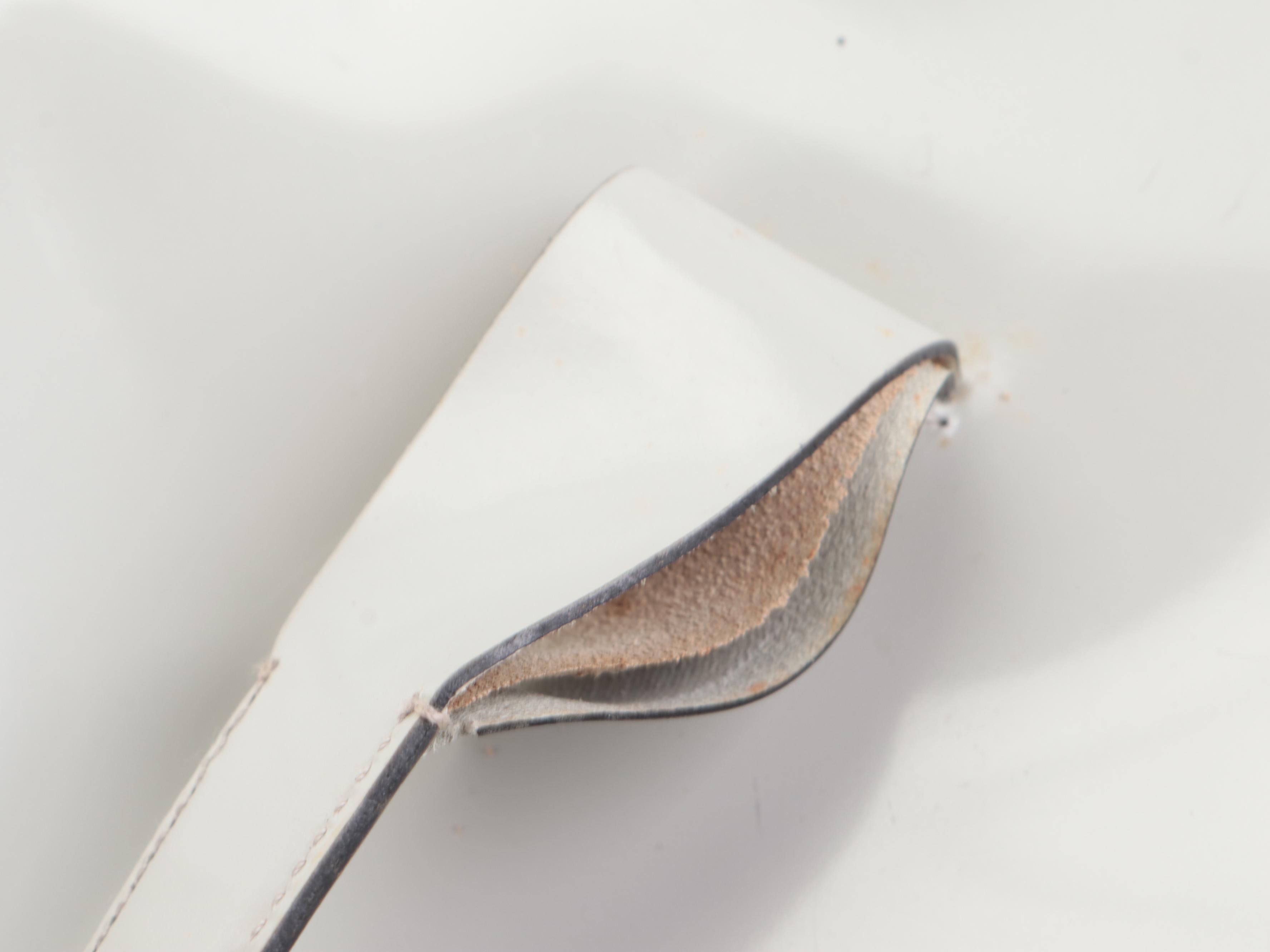 Prada Flap Closure Shoulder Bag in Dove Grey Polished Leather