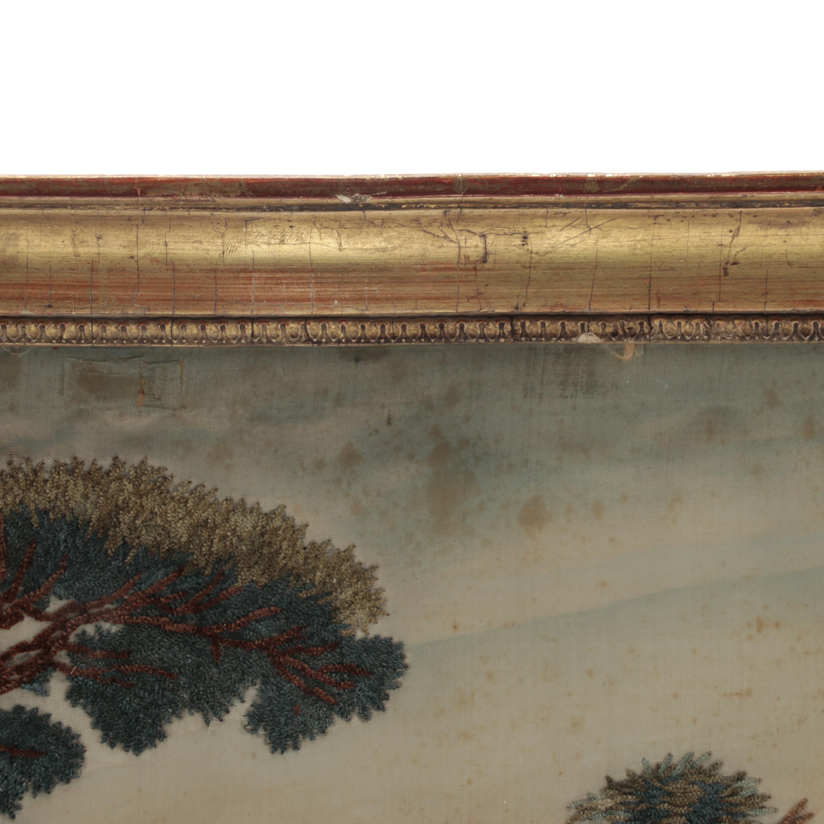 Antique French Embroidery Picture, Early 19th Century