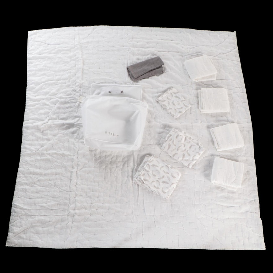 Restoration Hardware RH Teen Queen Sheet Set with Cotton Duvet Cover and Shams