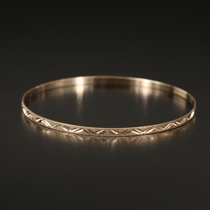 9K Engraved Bangle