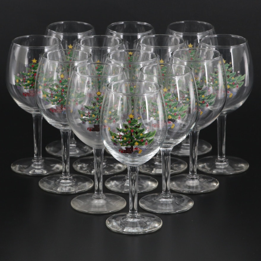 Nikko "Happy Holidays" Wine Glasses