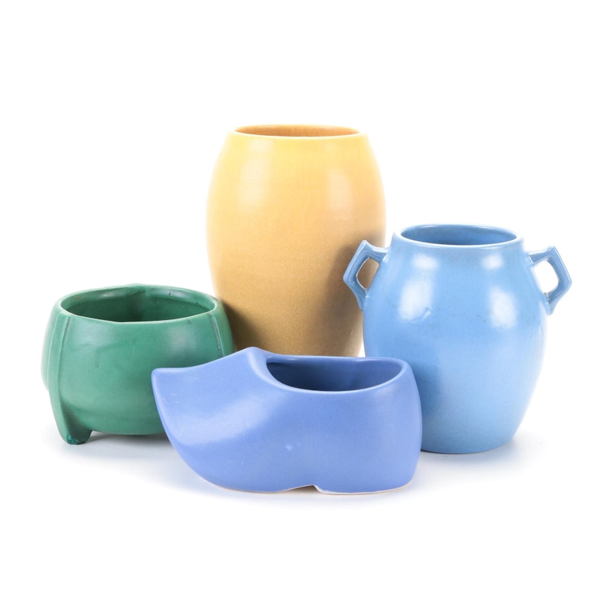 Ephraim Faience and Other Matte Glazed Pottery Vases and Planters