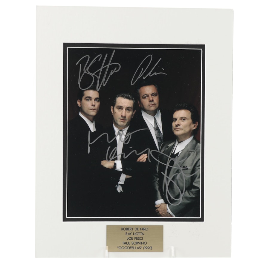 De Niro, Liotta, Pesci, and Sorvino Signed "Goodfellas" (1990) Movie Photo Print