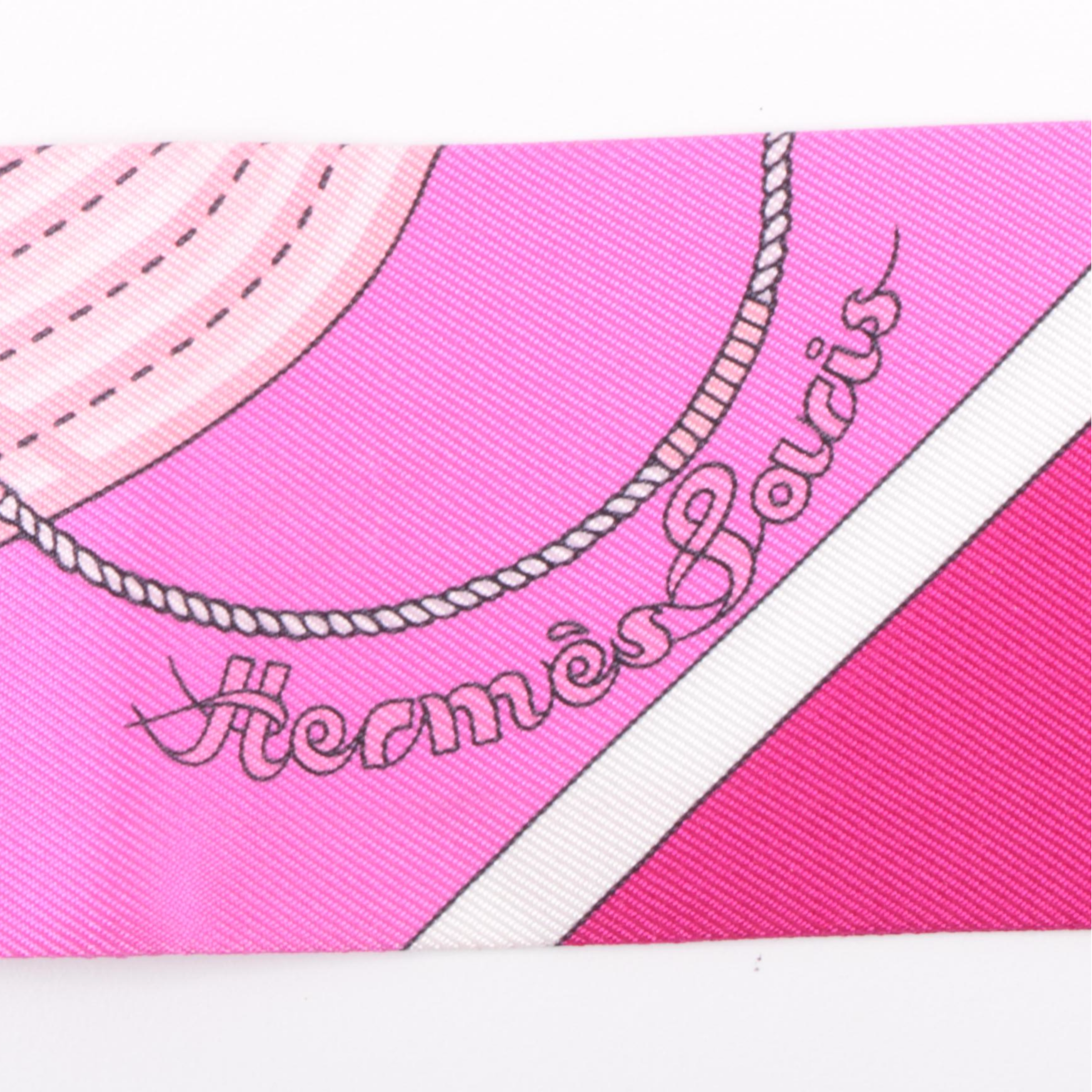 Hermès "Clic Clac Modern Cannage" Silk Twilly Scarf