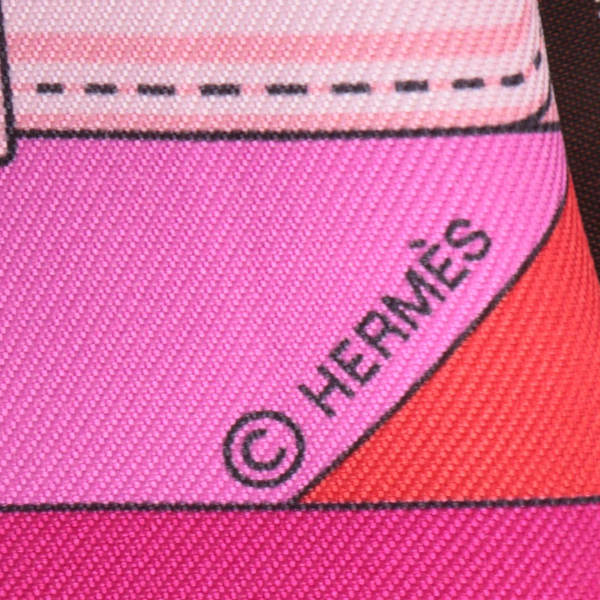 Hermès "Clic Clac Modern Cannage" Silk Twilly Scarf