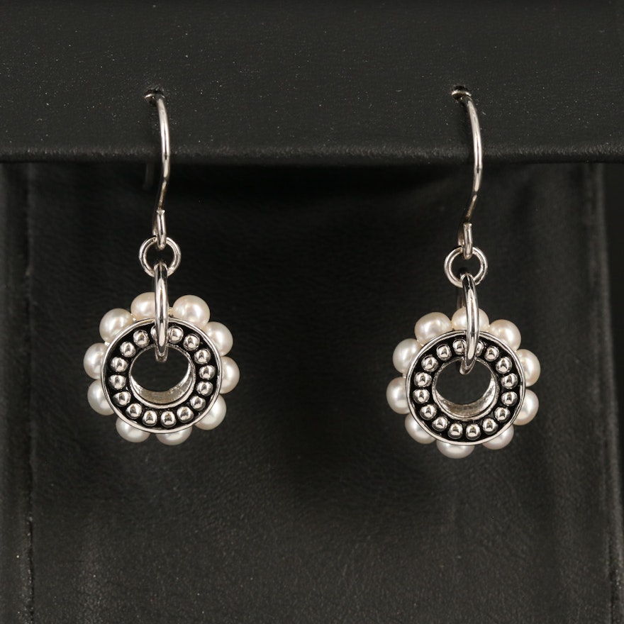 Sterling Pearl Earrings