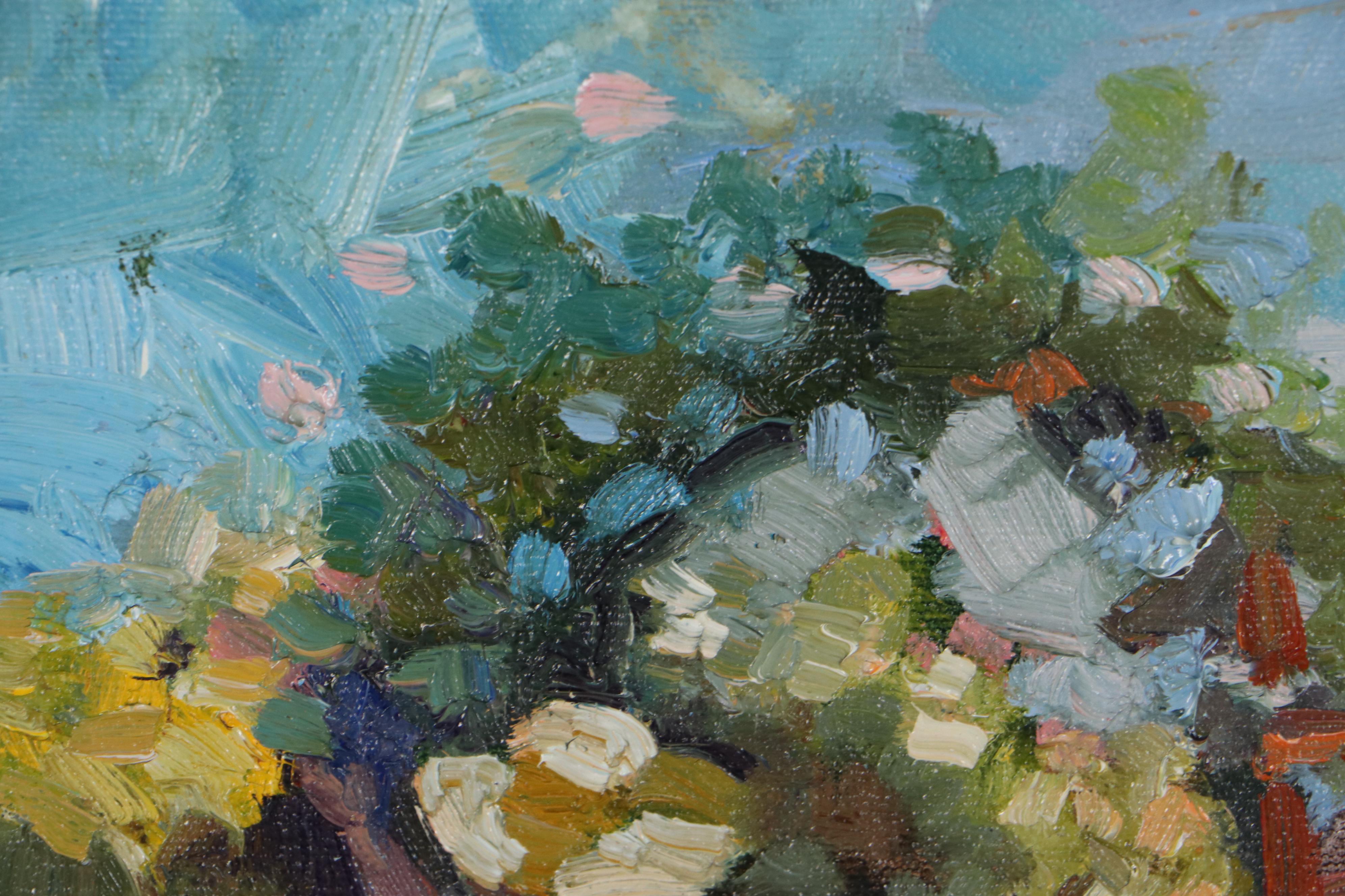 Sally Rosenbaum Landscape Oil Painting "Through the Arbor," 21st Century