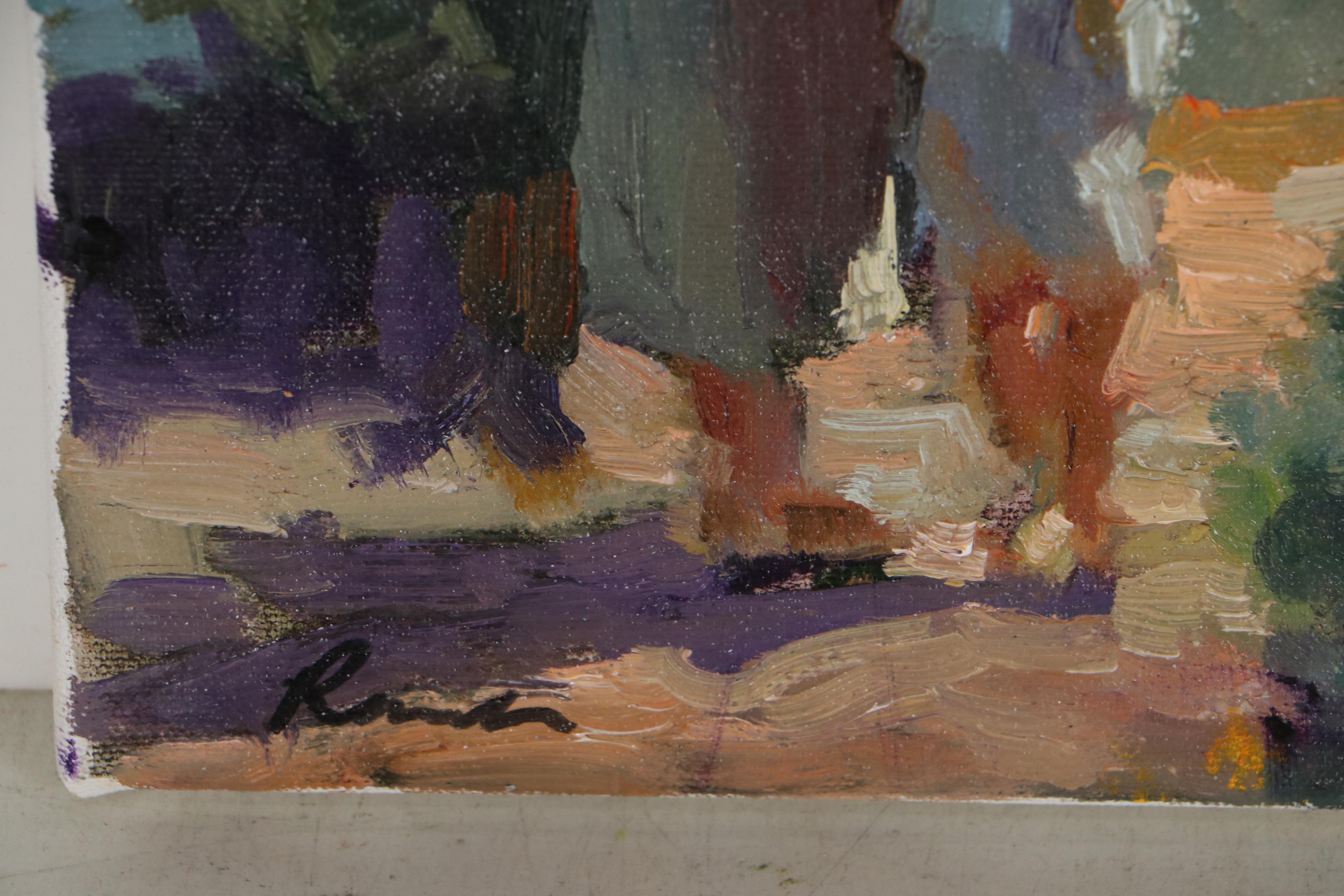 Sally Rosenbaum Landscape Oil Painting "Through the Arbor," 21st Century