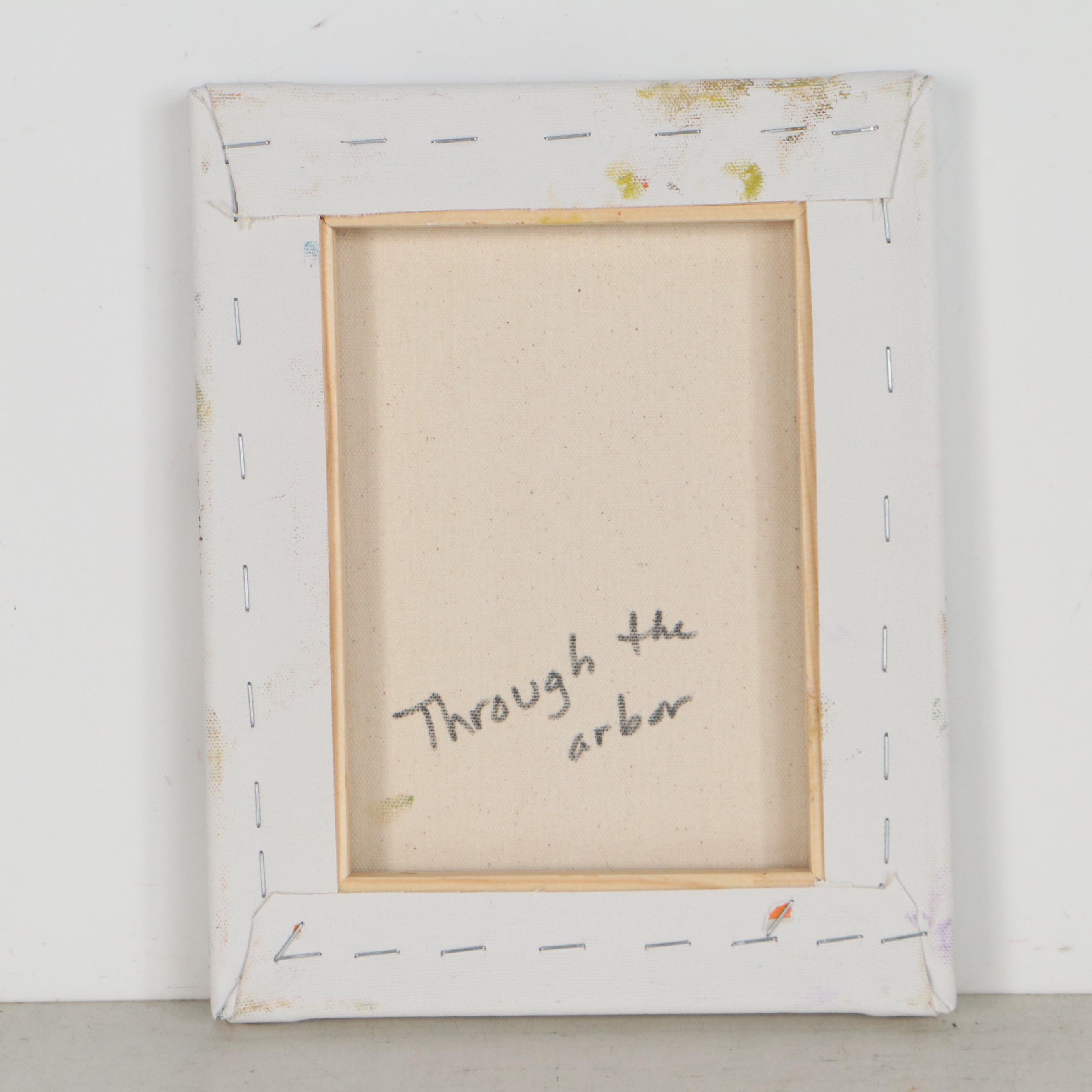 Sally Rosenbaum Landscape Oil Painting "Through the Arbor," 21st Century