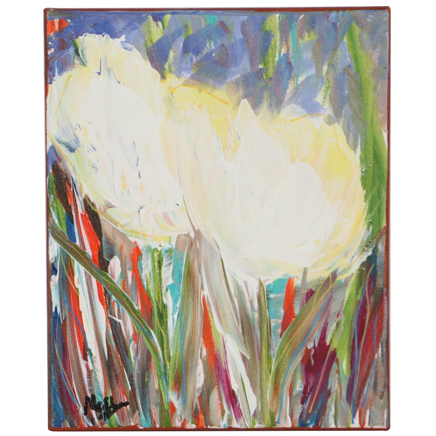 Claire McElveen Floral Oil Painting "Spring Arrival," 2021