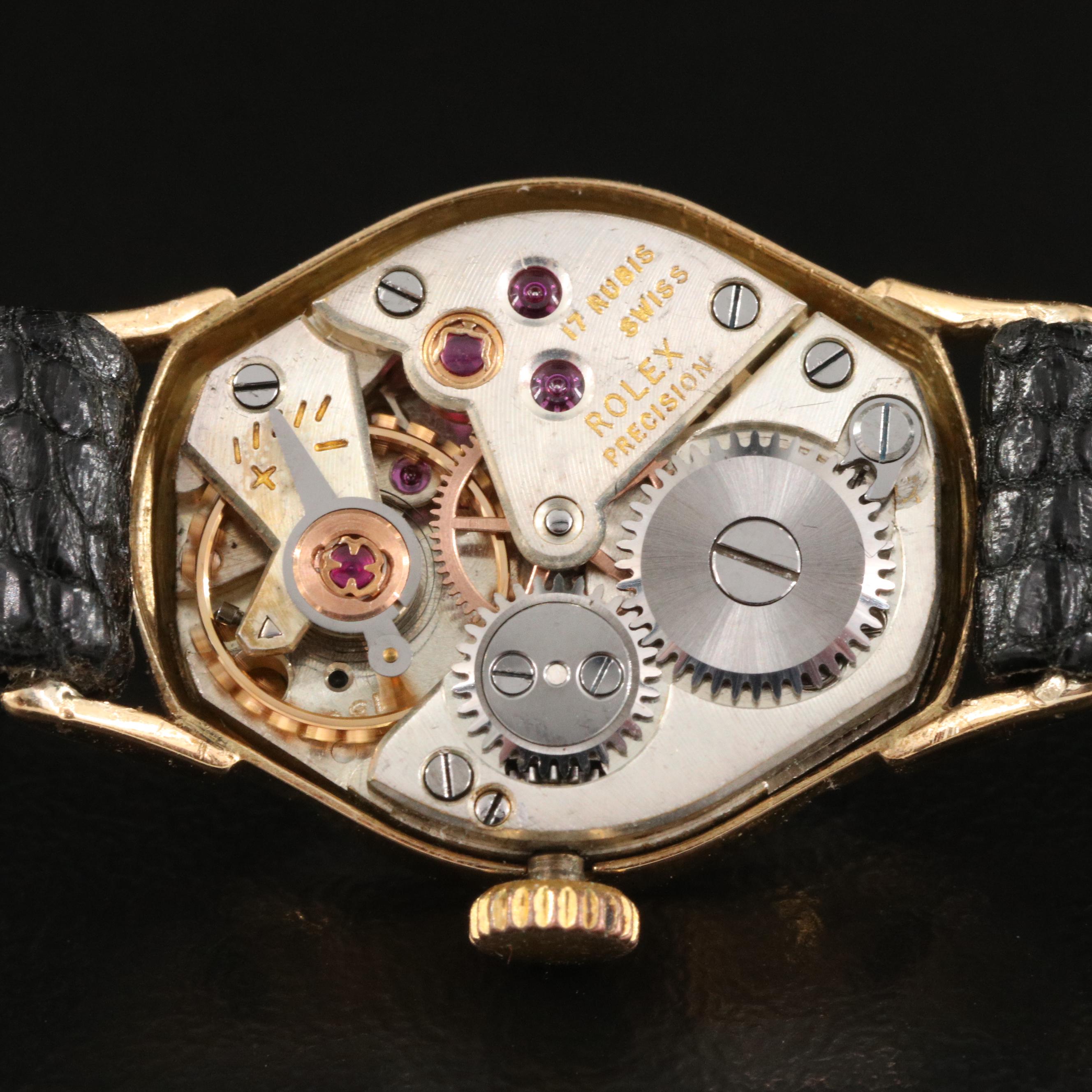 1945 Rolex 18K Coin Edge Watch