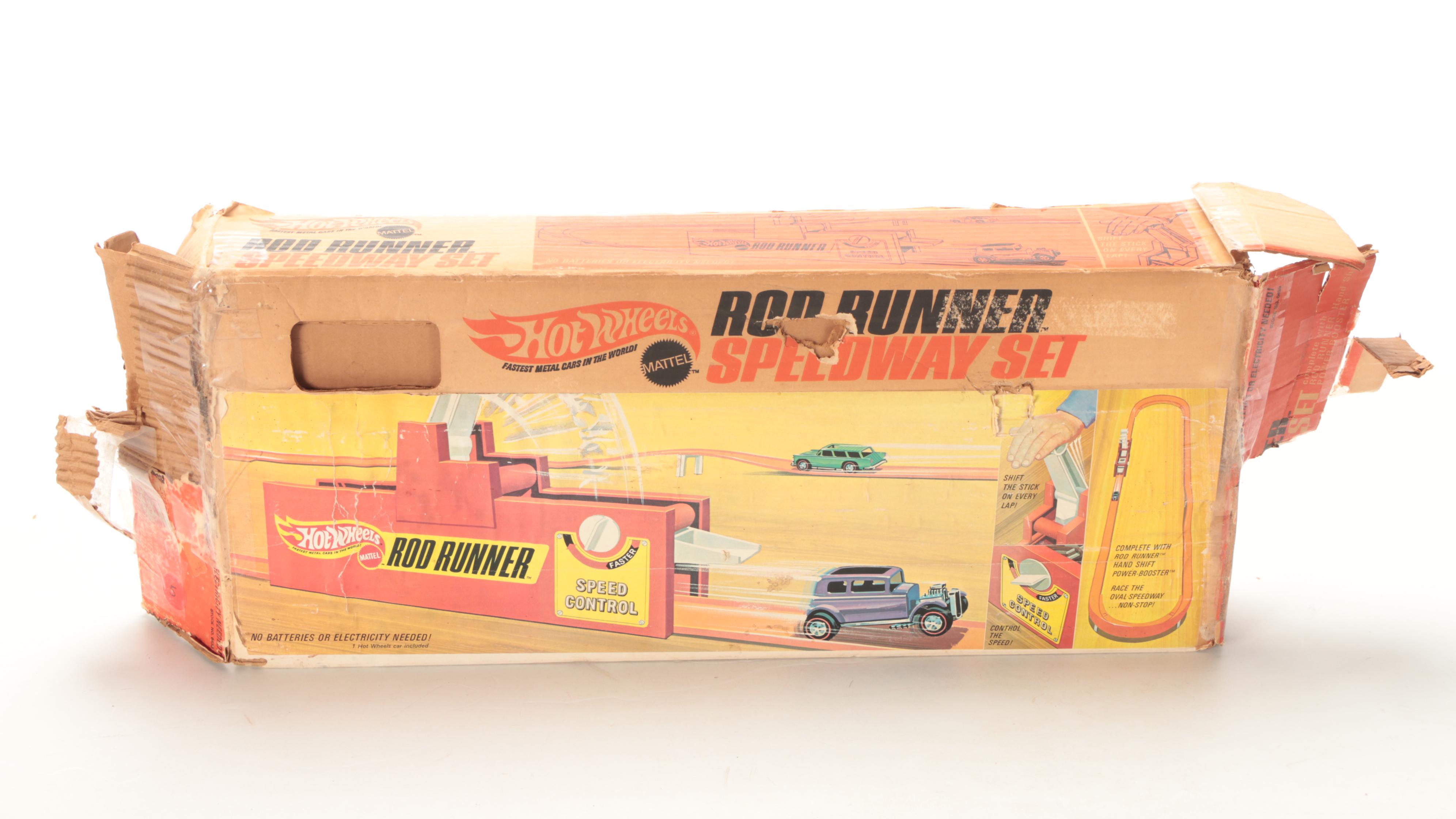 Hot Wheels Redlines with "Super Rally Case", "Rod Runner Speedway Set", More