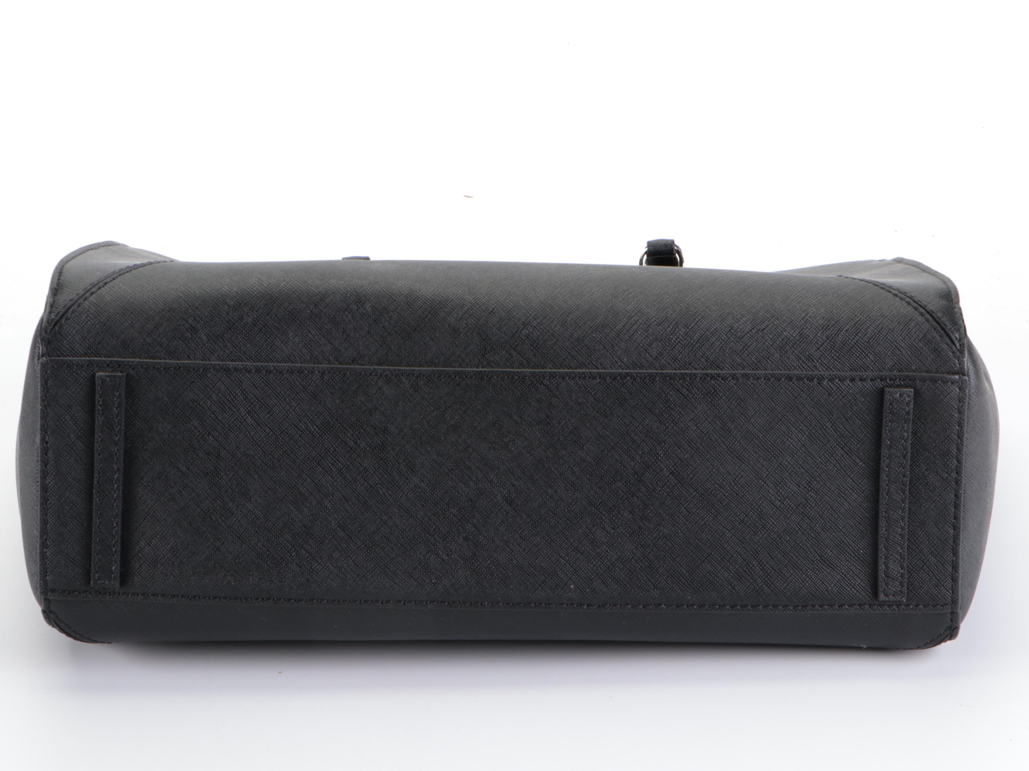 Tory Burch Robinson Large Zip Tote Bag in Black Leather