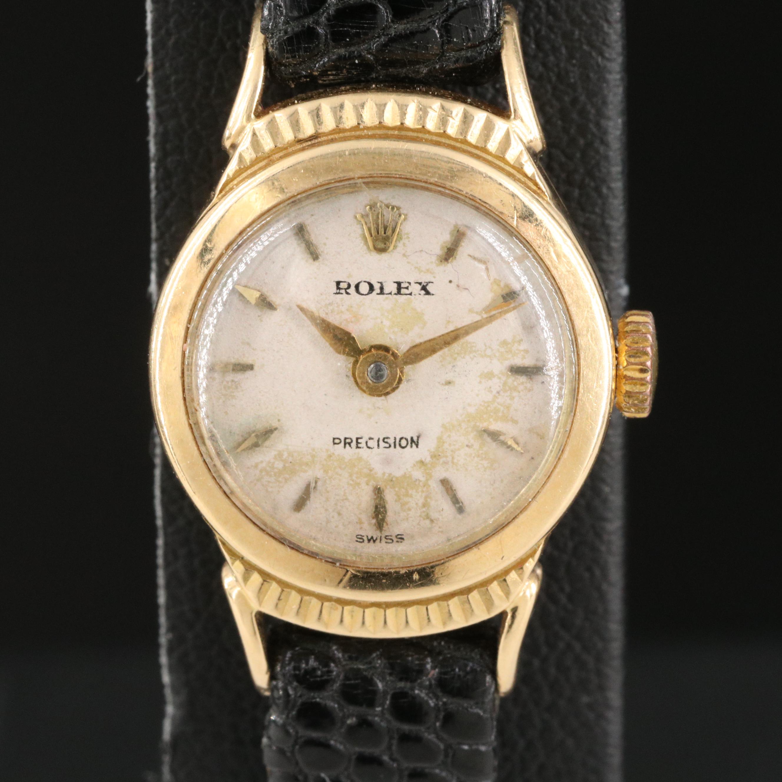 1945 Rolex 18K Coin Edge Watch