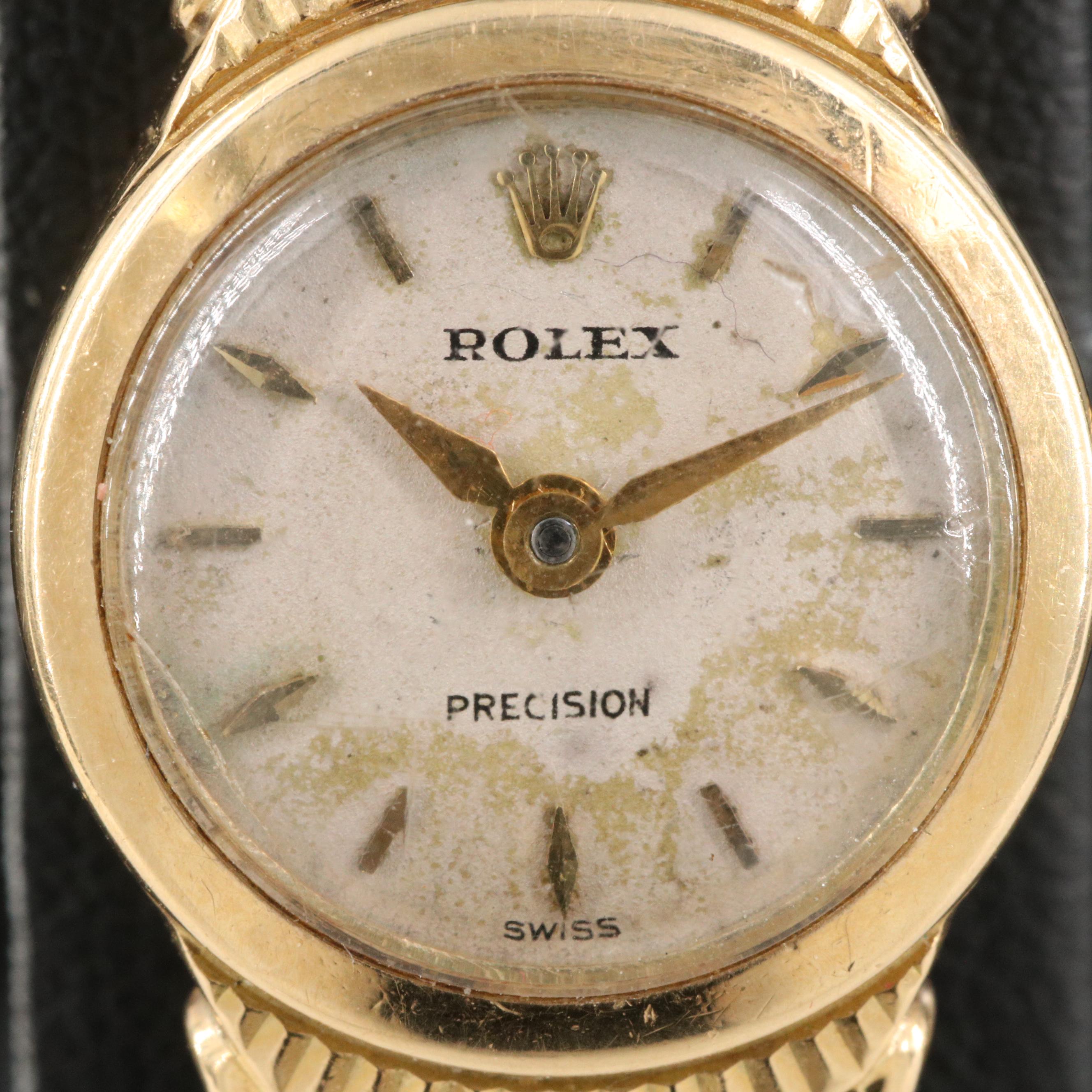 1945 Rolex 18K Coin Edge Watch