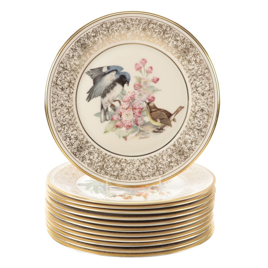 Lenox "Boehm Birds" Bone China Annual Collector Plates, 1970-1981