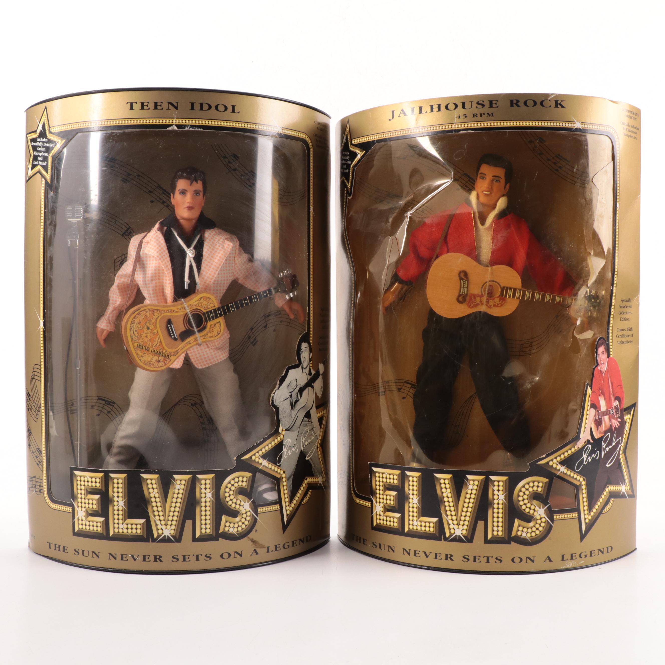 Mattel, Hasbro Collector Edition Elvis Presley Dolls Including "Eagle Jumpsuit"