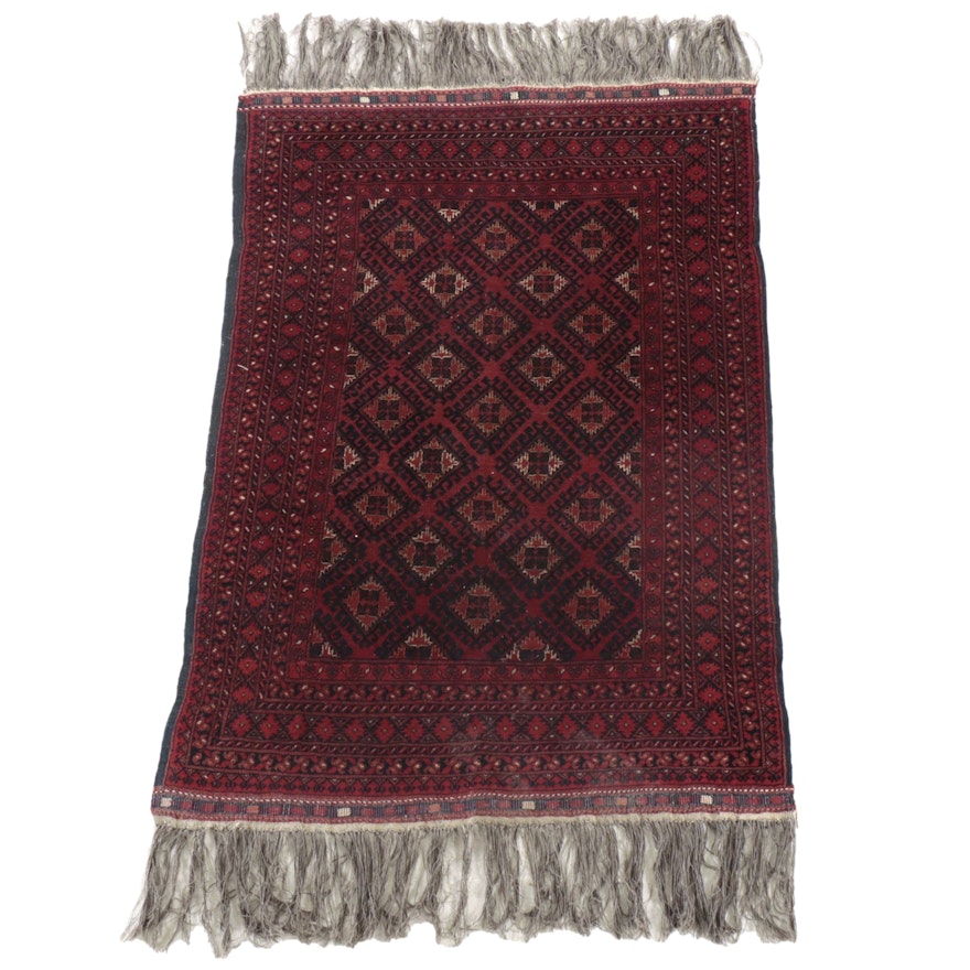 3'6 x 6'5 Hand-Knotted Afghan Baluch Area Rug