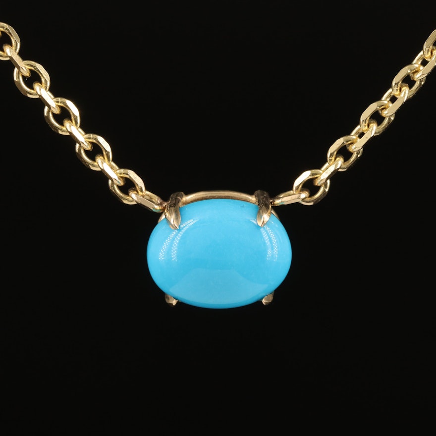 14K Turquoise Necklace