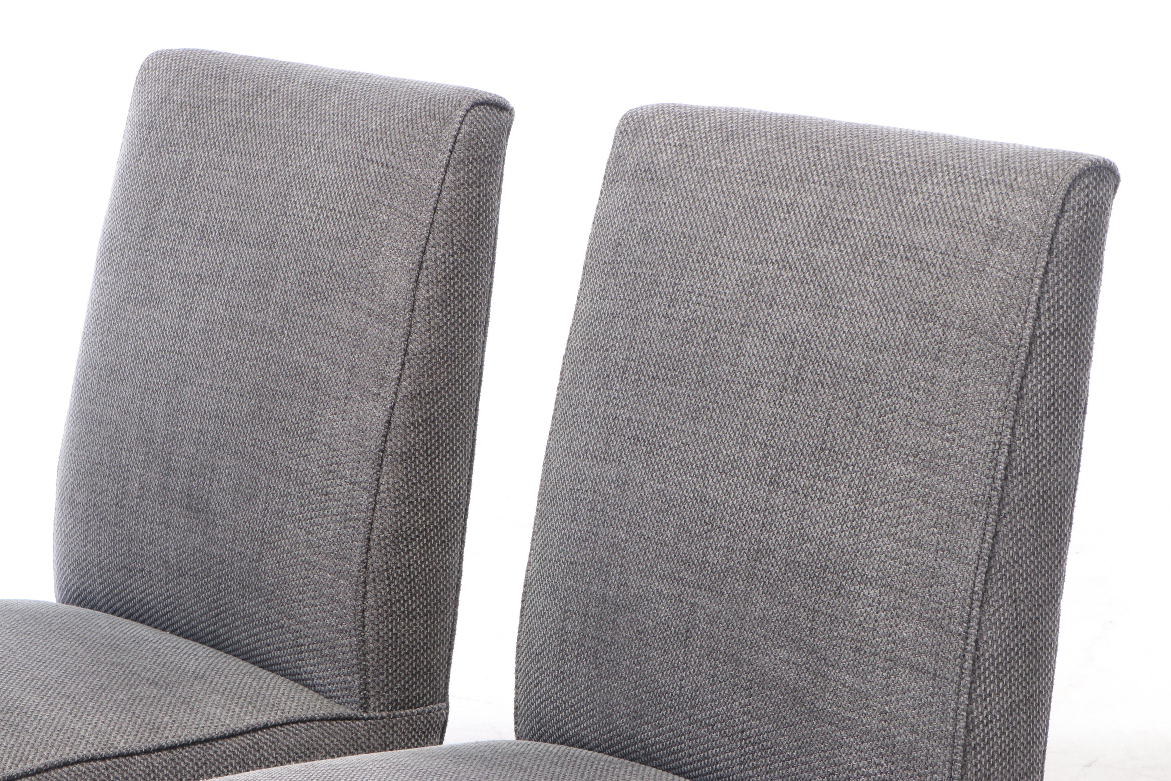 Pair of Arhaus Furniture Custom-Upholstered Slipper Chairs