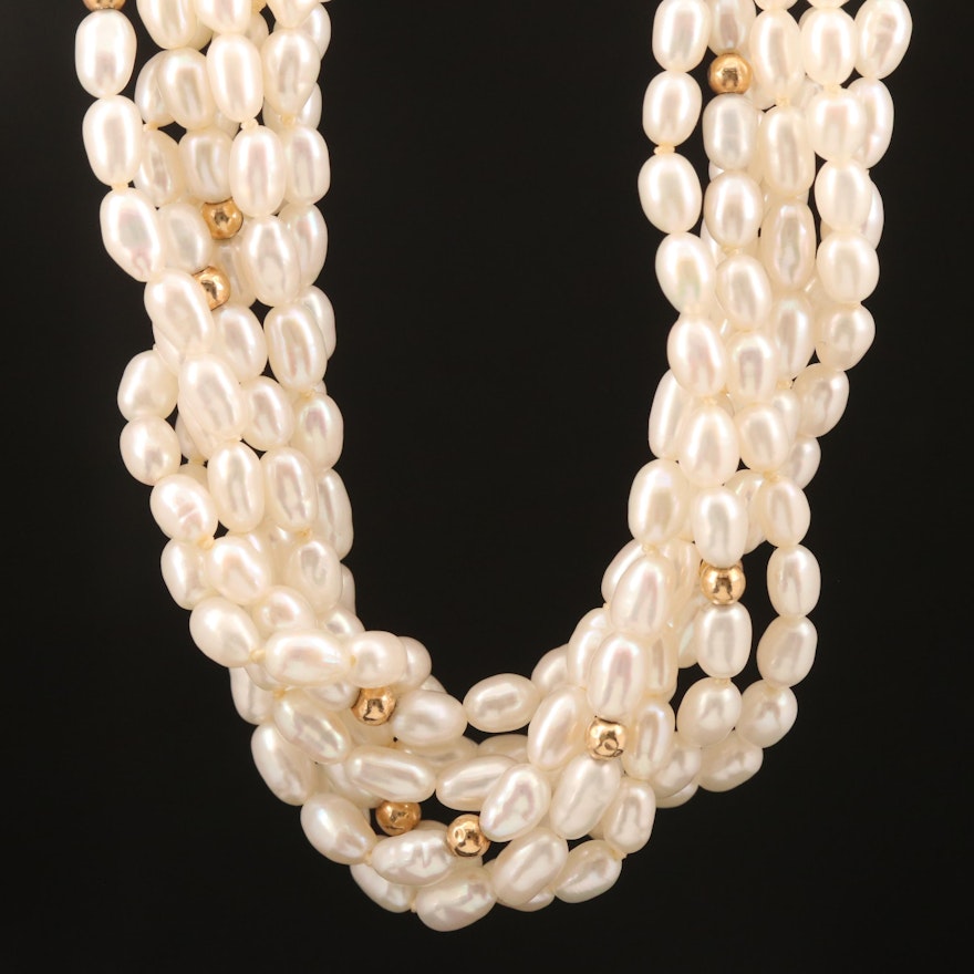 Italian 18K Pearl Torsade