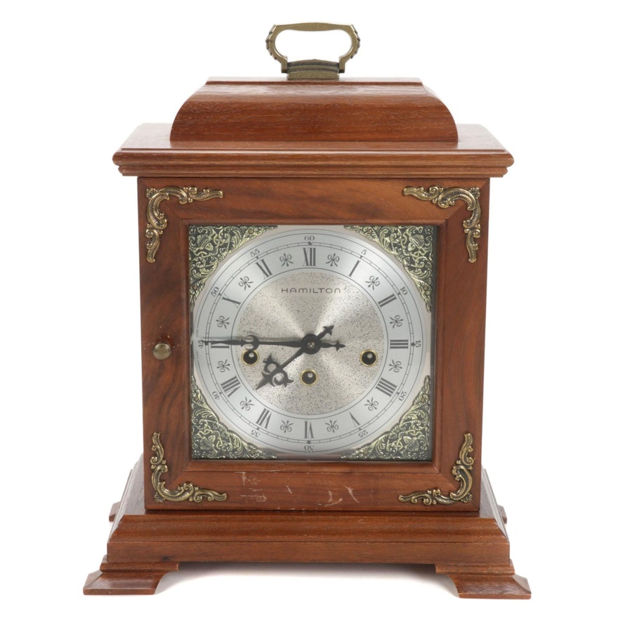 Hamilton Carriage Clock with Walnut Case