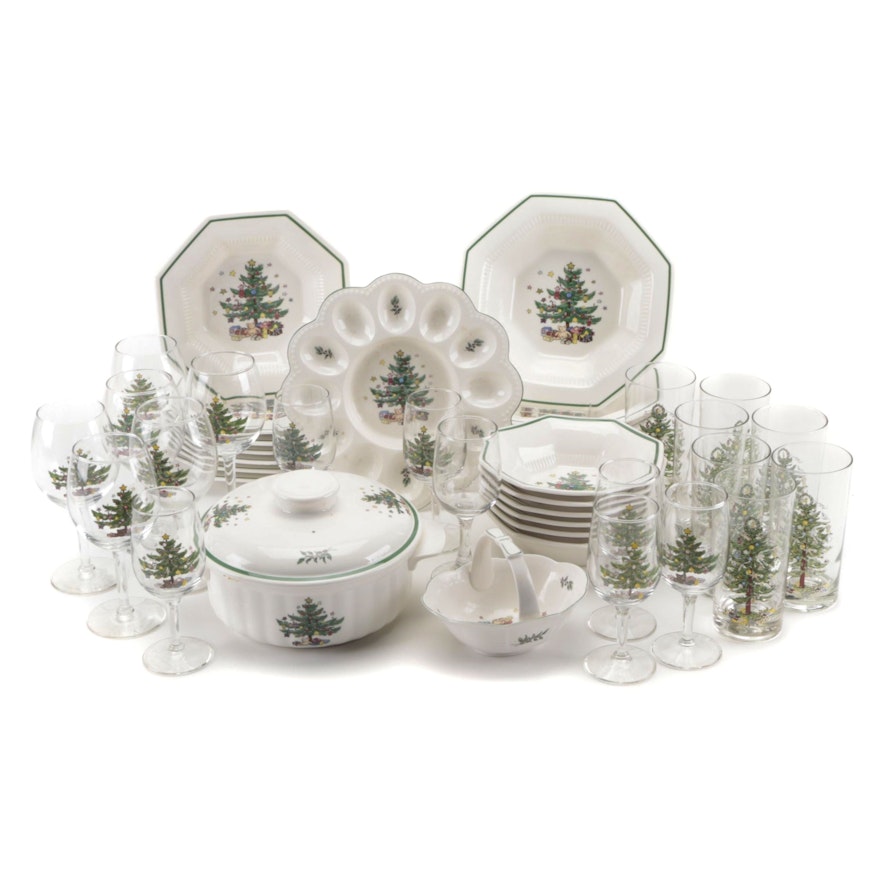 Nikko "Christmastime" Dinnerware, Table Accessories and Stemware