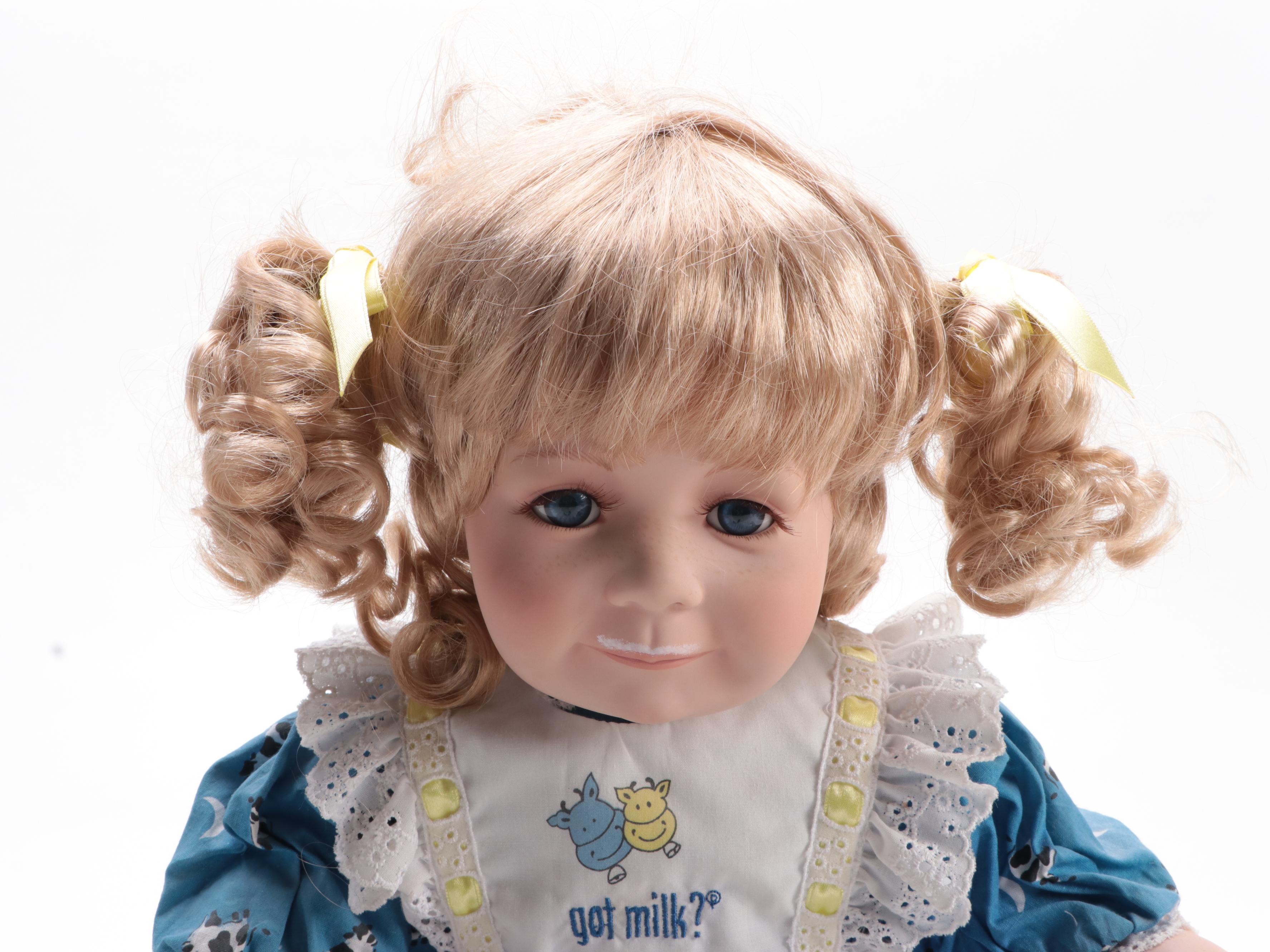 Marie Osmond "Got Milk?" Porcelain Doll, 2003
