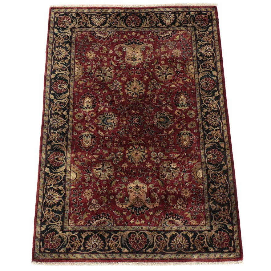 4'1 x 6'4 Hand-Knotted Indian Mahal Area Rug