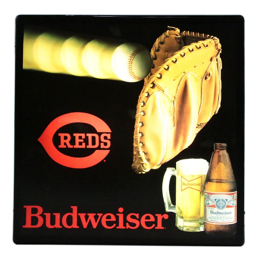 Budweiser and the Cincinnati Reds Illuminated Beer Sign