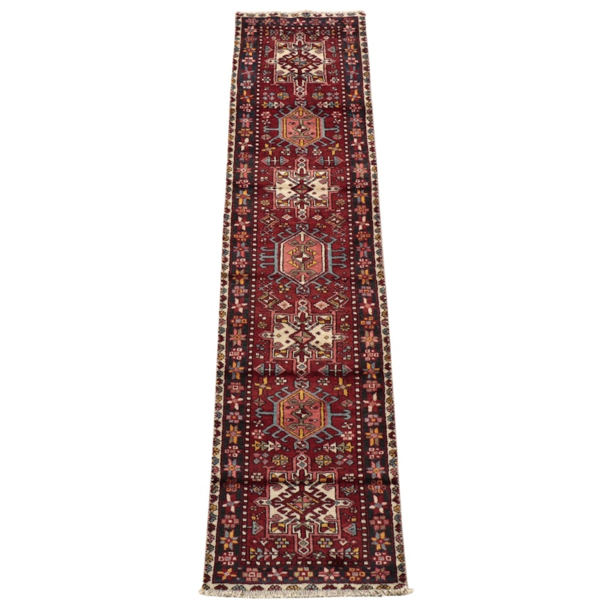 2'4 x 10'3 Hand-Knotted Persian Karaja Carpet Runner