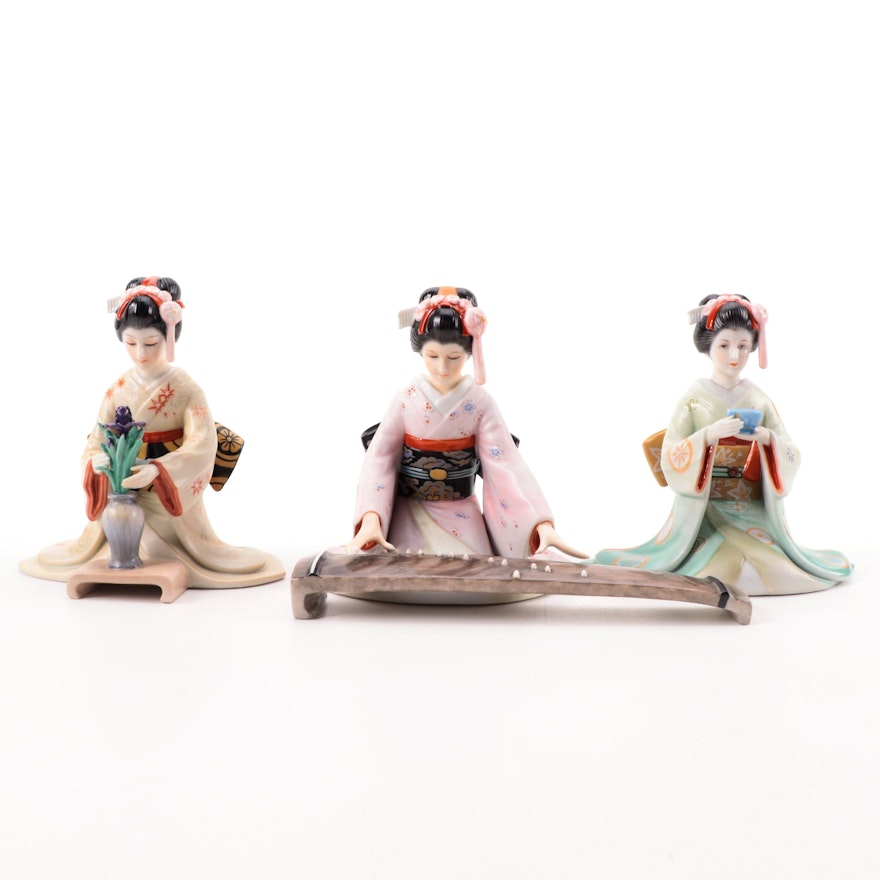 Tokutaro Tamai "The Maiden of the Perfect Blossom" and Other Porcelain Figures