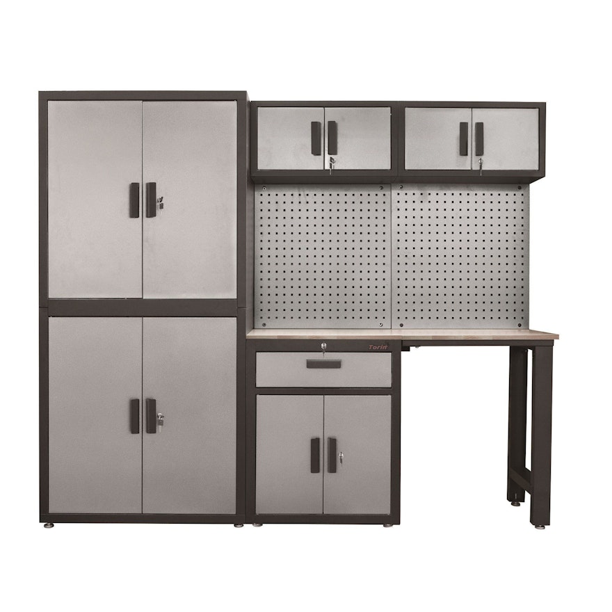 Torin Eight-Piece Garage Cabinet Combo Set