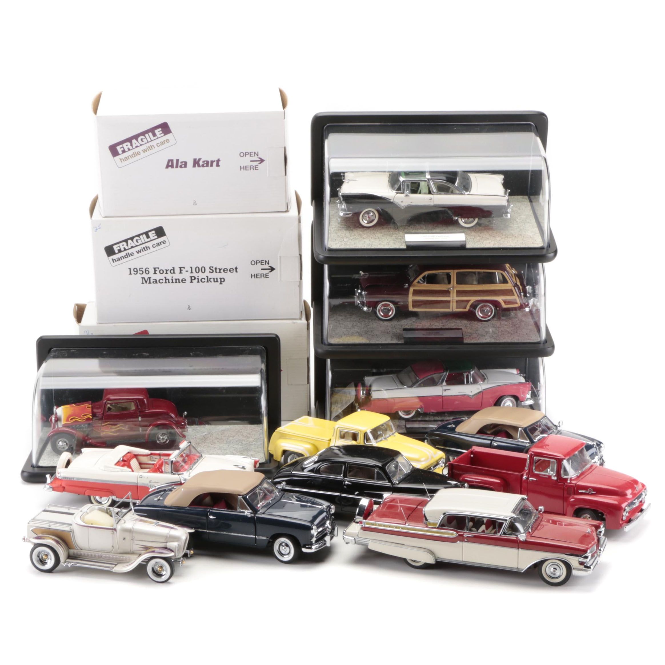 Danbury Mint and Franklin Mint Ford Classic Diecast Cars in Original Packaging