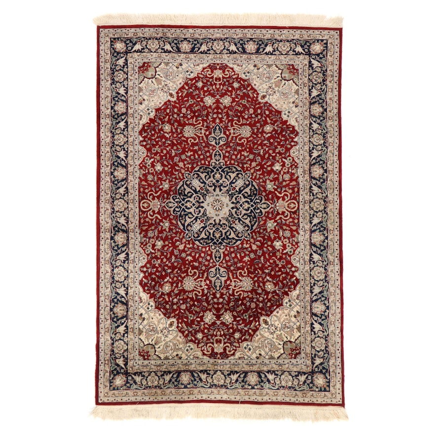 6'1 x 9'10 Hand-Knotted Indo-Persian Tabriz Rug, 2000s